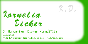 kornelia dicker business card